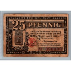 ALEMANIA 1920 BILLETE DE 25 PFENNIG